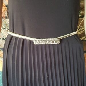 Belt. Silver LEAF decorative  buckle. Size s/m